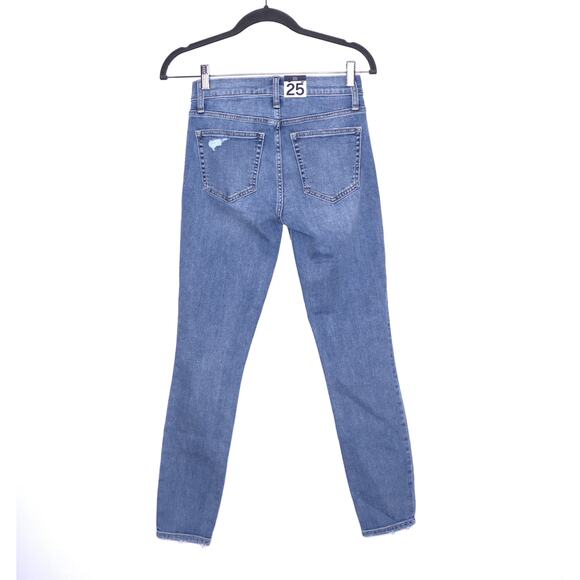 GAP NEW Mid Rise True Skinny Jeans Light Destroy Stretch 5-Pocket Women's 0/25 - Picture 3 of 11